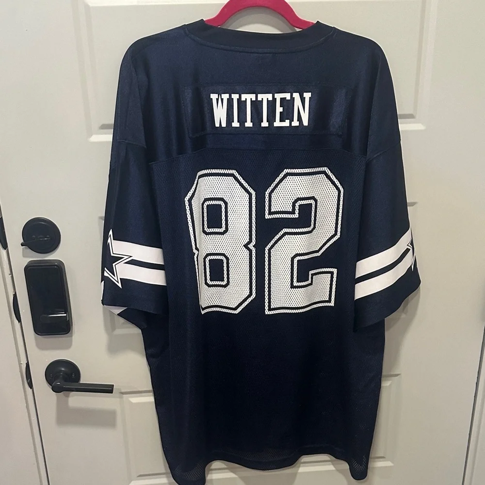 NFL Cowboys Navy and White Jersey Witten 82 XXL - Picture 3 of 4